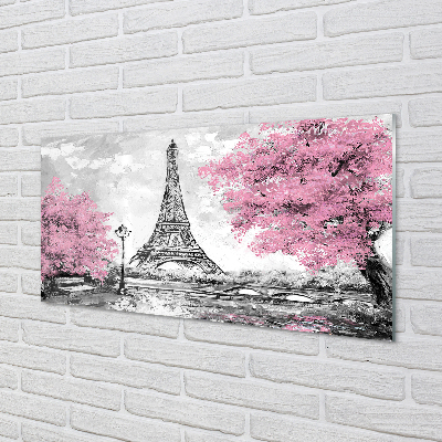 Quadro acrilico Alberi di Parigi