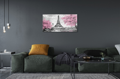 Quadro acrilico Alberi di Parigi