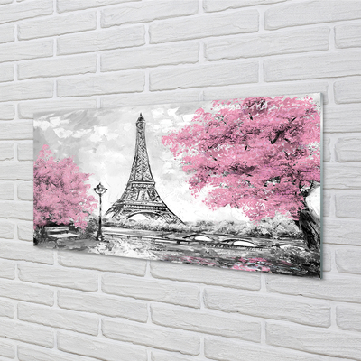 Quadro acrilico Alberi di Parigi