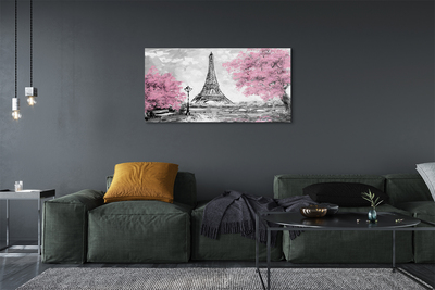 Quadro acrilico Alberi di Parigi