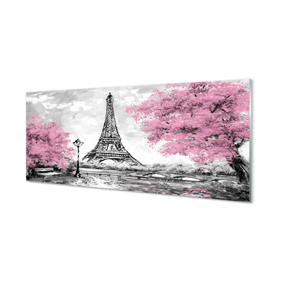 Quadro acrilico Alberi di Parigi