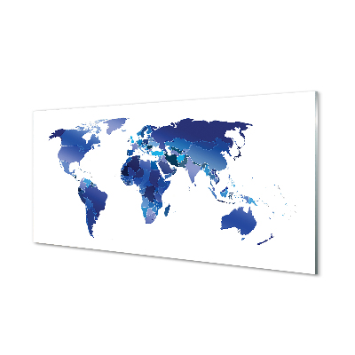 Quadro acrilico Mappa blu