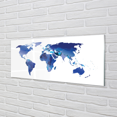 Quadro acrilico Mappa blu