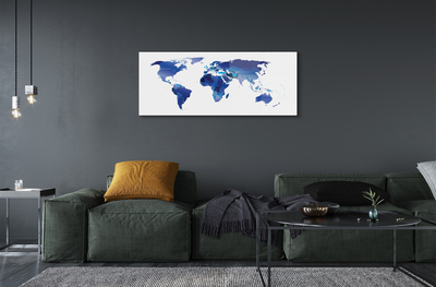 Quadro acrilico Mappa blu