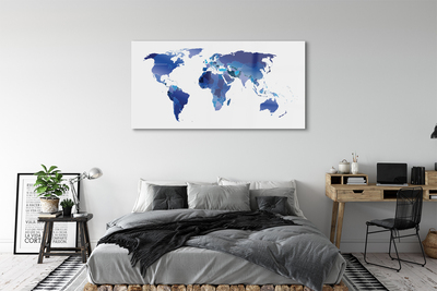 Quadro acrilico Mappa blu