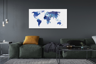 Quadro acrilico Mappa blu