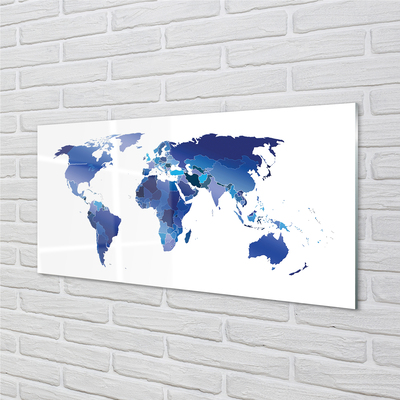 Quadro acrilico Mappa blu