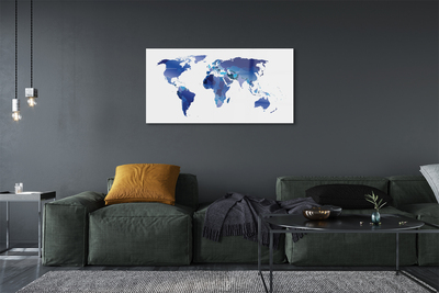 Quadro acrilico Mappa blu