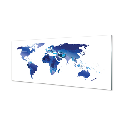 Quadro acrilico Mappa blu