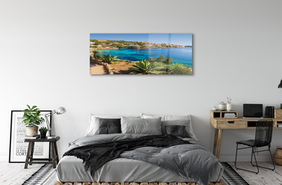 Quadro acrilico Mare della città della Costa della Spagna