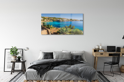 Quadro acrilico Mare della città della Costa della Spagna