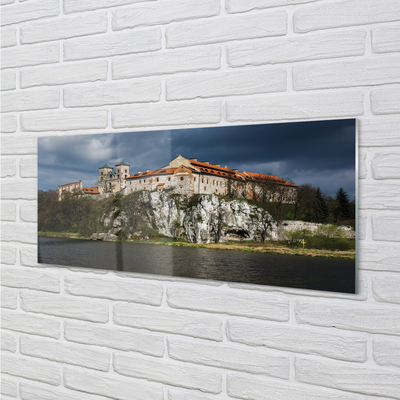 Quadro in vetro acrilico Castello del fiume di Cracovia