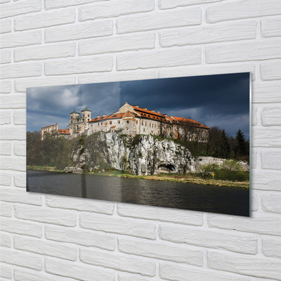 Quadro in vetro acrilico Castello del fiume di Cracovia