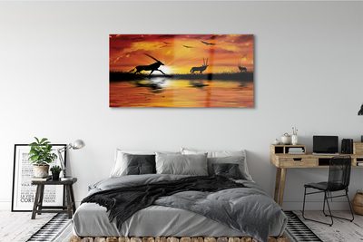 Quadro vetro acrilico Birds Lake West