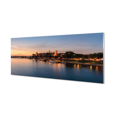 Quadro in vetro acrilico Sunset di Cracovia