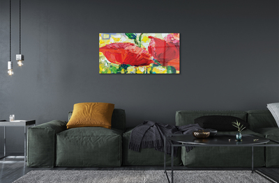 Quadro acrilico Fiori rossi