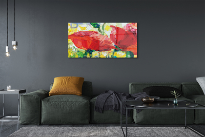 Quadro acrilico Fiori rossi