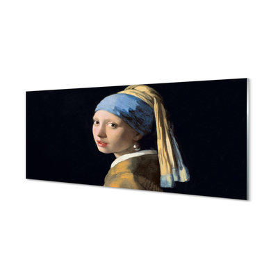 Quadro acrilico Art Girl con una perla