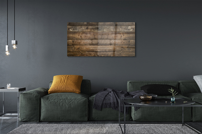 Quadro vetro acrilico Muro delle assi di legno