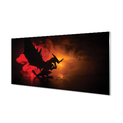 Quadro in vetro acrilico Black Dragon Cloud