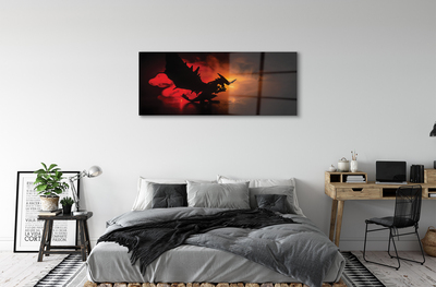 Quadro in vetro acrilico Black Dragon Cloud