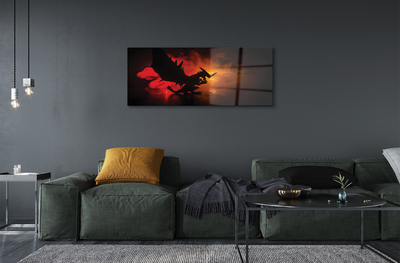 Quadro in vetro acrilico Black Dragon Cloud