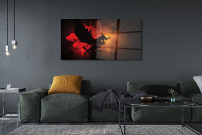 Quadro in vetro acrilico Black Dragon Cloud