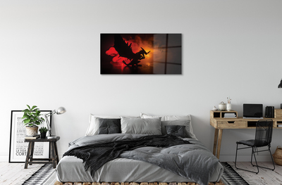 Quadro in vetro acrilico Black Dragon Cloud