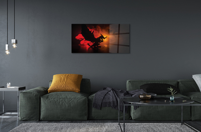 Quadro in vetro acrilico Black Dragon Cloud