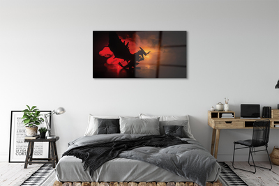 Quadro in vetro acrilico Black Dragon Cloud