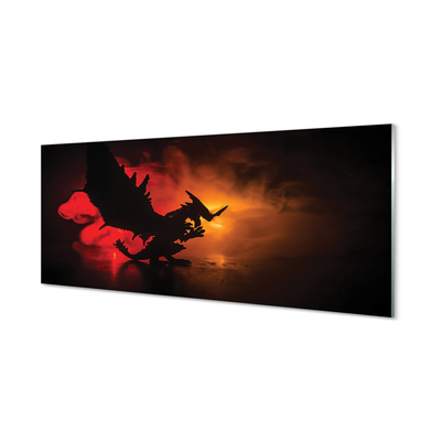 Quadro in vetro acrilico Black Dragon Cloud