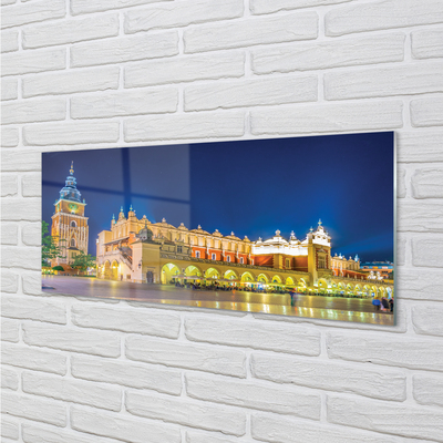 Quadro in vetro acrilico Night Hall di Cracovia