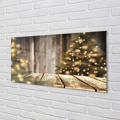 Quadro acrilico Lampade delle tavole degli alberi di Natale