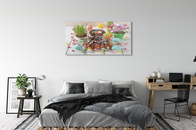 Quadro su vetro acrilico Fiori della torta di uova