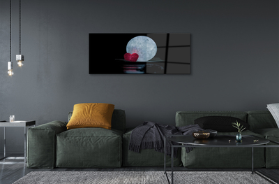 Quadro acrilico Il cuore della luna