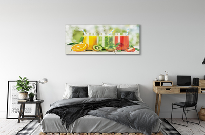 Quadro vetro acrilico Cocktail di fragole kiwi