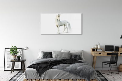 Quadro vetro acrilico Unicorno bianco