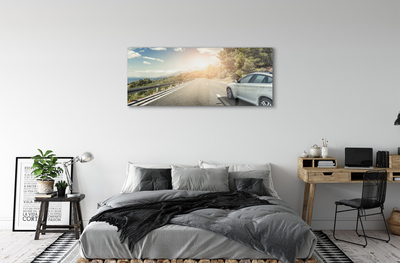 Quadro acrilico Montagne Cloud Car Road Road