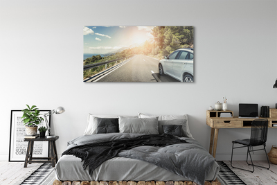 Quadro acrilico Montagne Cloud Car Road Road