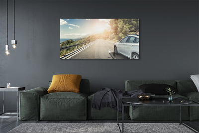 Quadro acrilico Montagne Cloud Car Road Road