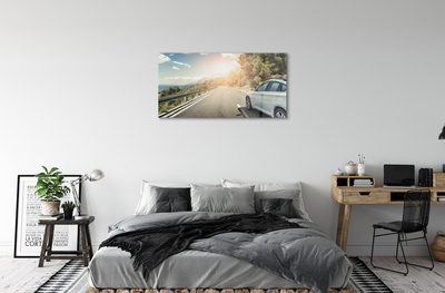 Quadro acrilico Montagne Cloud Car Road Road