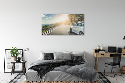 Quadro acrilico Montagne Cloud Car Road Road