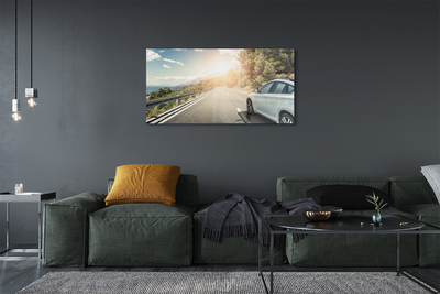 Quadro acrilico Montagne Cloud Car Road Road