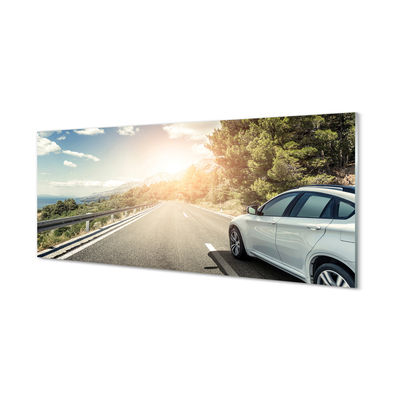 Quadro acrilico Montagne Cloud Car Road Road