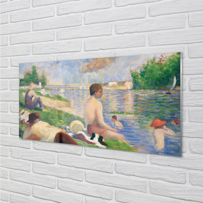 Quadro vetro acrilico Art Beach sul lago