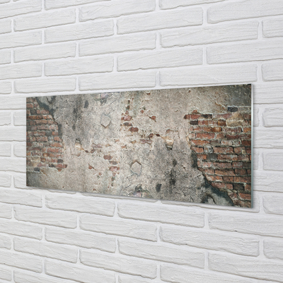 Quadro su vetro acrilico Muro di pietra in mattoni