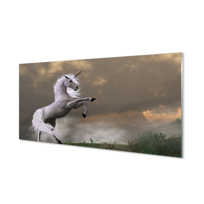 Quadro su vetro acrilico Montagna unicorn