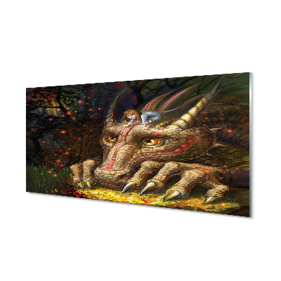 Quadro acrilico Dragon Head Forest Girl