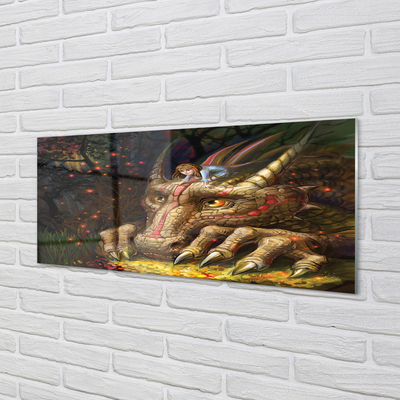 Quadro acrilico Dragon Head Forest Girl