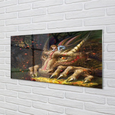 Quadro acrilico Dragon Head Forest Girl